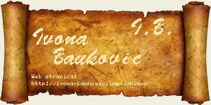 Ivona Bauković vizit kartica